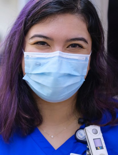 Nursing colleague smiling