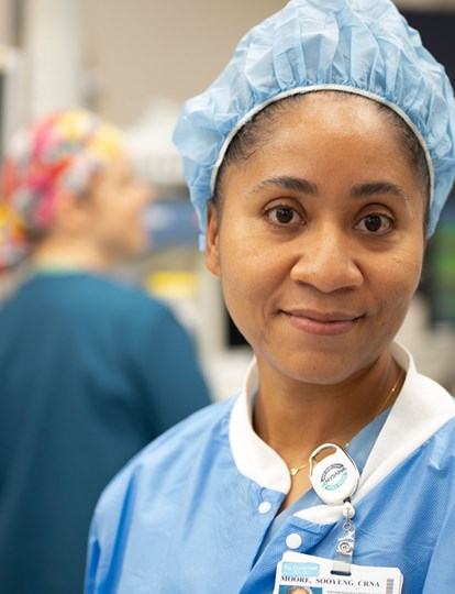Image Of Nurse Anesthetist In Scrubs